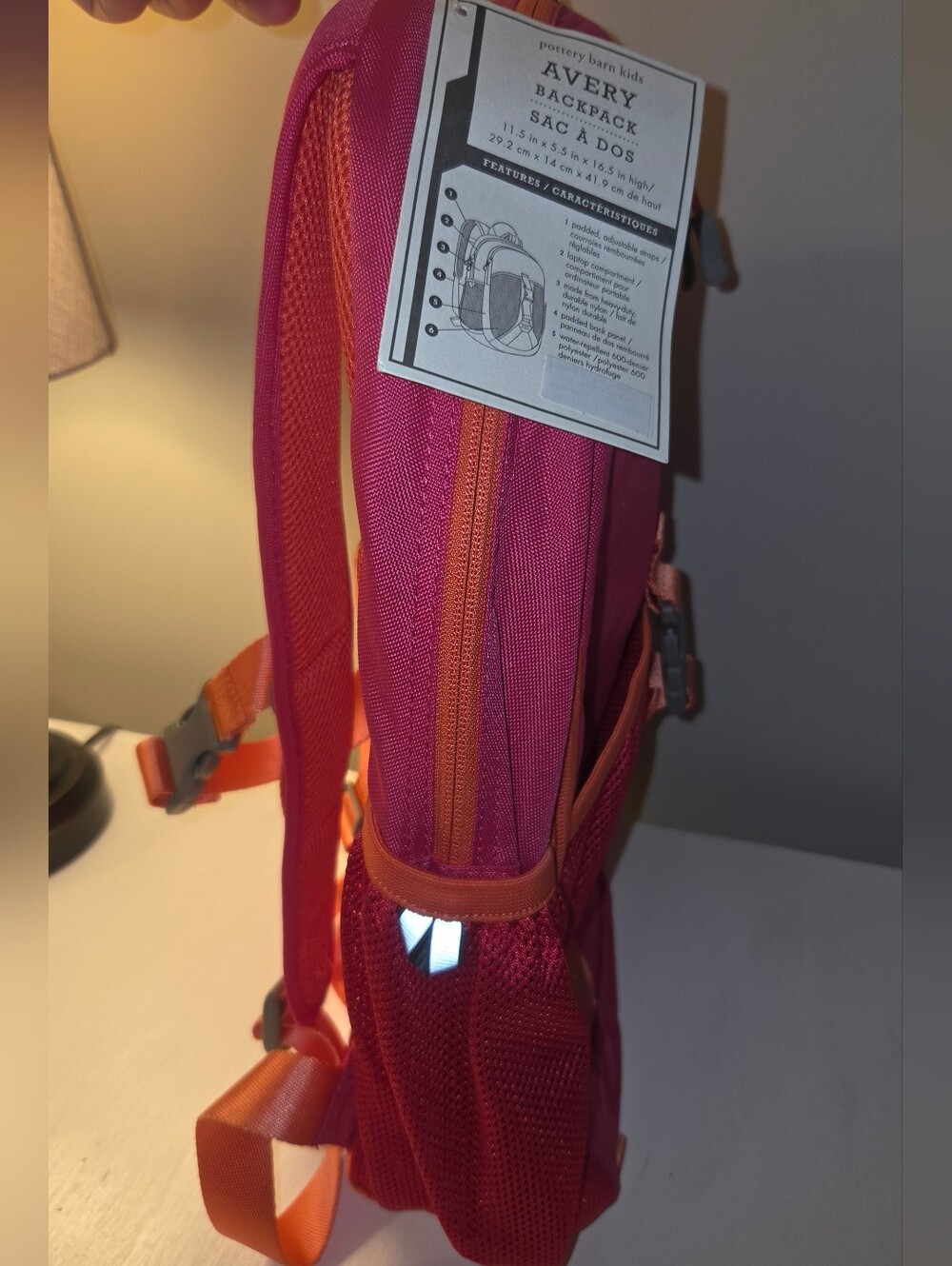 NWT Pottery Barn Full Size Avery Backpack With Nwt Daiso Japan Pencil Pouch - Picture 4 of 11